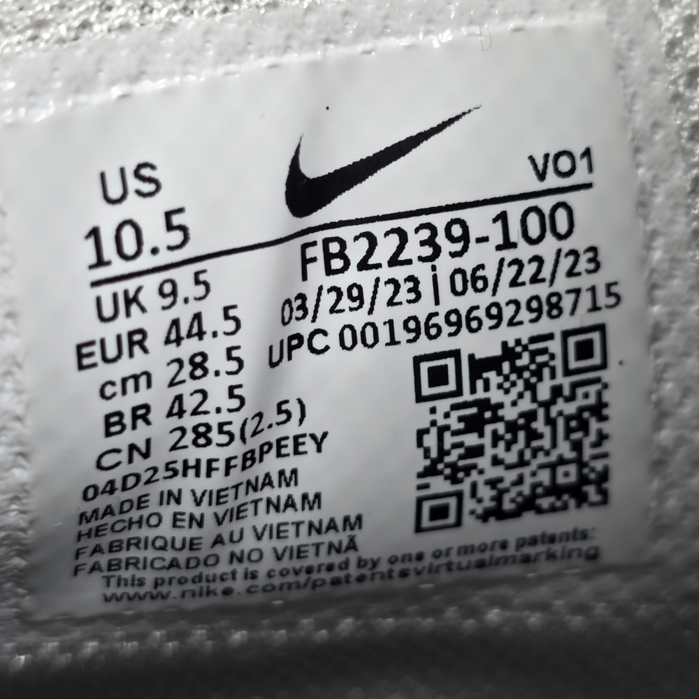 Nike LeBron James Witness VIII White Light Grey Black FB2239-100 Men's Size 10.5 - Picture 4 of 11